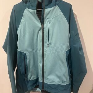 REI Teal and Light Blue Outdoor Jacket